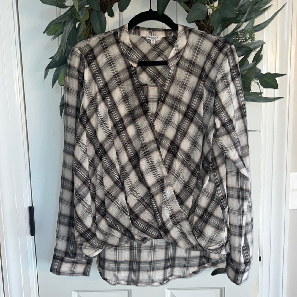 EUC High-Low Wrap Splendid Blouse